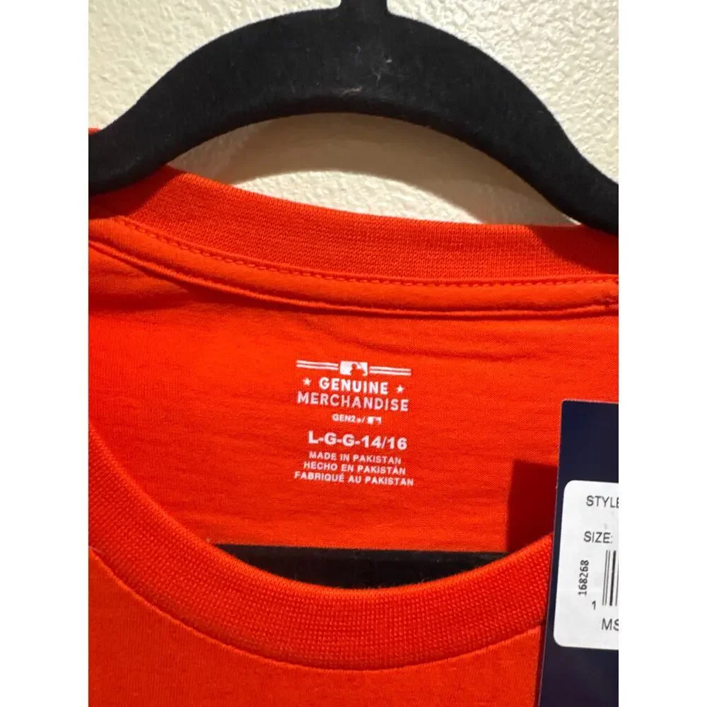 Youth Large Orange Houston Astros T-shirt New